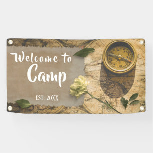 Bannière d'accueil de camp personnalisée