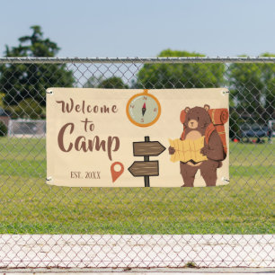 Bannière d'accueil de camp personnalisée