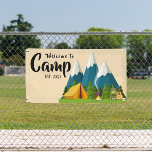 Bannière d'accueil de camp personnalisée