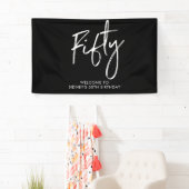 Bannière d'accueil de la fête du 50e anniversaire  (En situation)