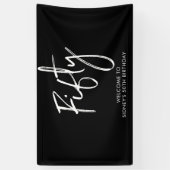 Bannière d'accueil de la fête du 50e anniversaire  (Vertical)