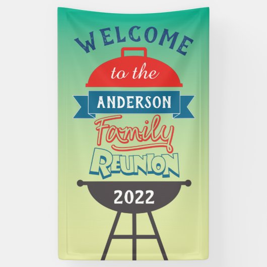 Bannière d'accueil de réunion familiale (Vertical)