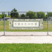 Bannière d'accueil fleuri vert Sage (En situation)