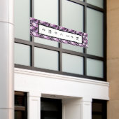 Bannière d'accueil fleurie violette (Bâtiment extérieur)