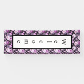 Bannière d'accueil fleurie violette (Horizontal)
