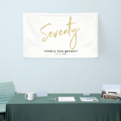 Bannière d'accueil Gold & White 70e anniversaire (Salon professionnel)