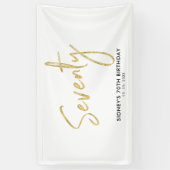 Bannière d'accueil Gold & White 70e anniversaire (Vertical)