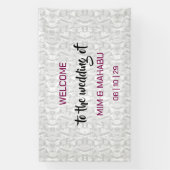 Bannière d'accueil Mariage floral romantique (Verticale)