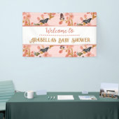 Bannière d'accueil pour Baby shower papillon rose  (Salon professionnel)