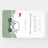 Bannière d'accueil pour l'anniversaire du golf par (Horizontal)