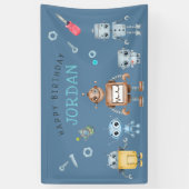 Bannière d'accueil pour l'anniversaire du robot mi (Vertical)
