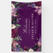 Bannière d'accueil pour Mariage floral pourpre d'a (Vertical)