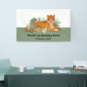 Bannière d'accueil tigre, jungle animale (Salon professionnel)