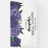 Bannière d'accueil Violet Floral Fête des mariées  (Vertical)