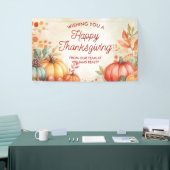Bannière d'affaires de Thanksgiving Joyeux (Salon professionnel)