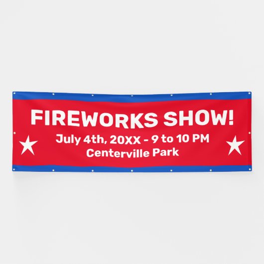 Bannière d'affichage des feux d'artifice personnal (Horizontal)