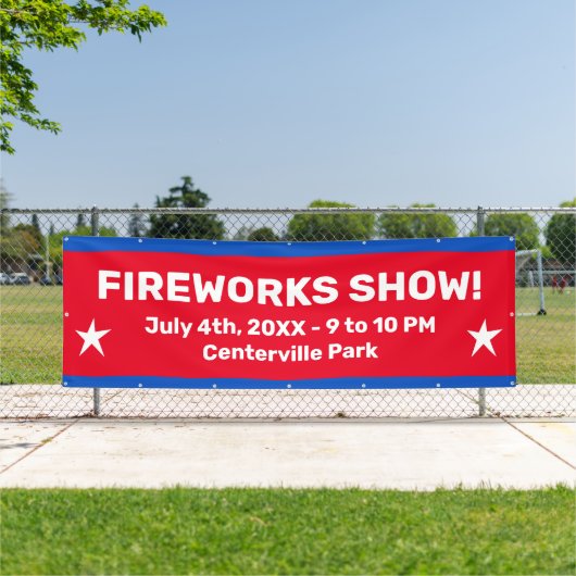 Bannière d'affichage des feux d'artifice personnal (Insitu)