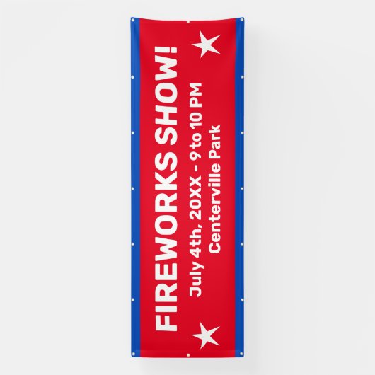Bannière d'affichage des feux d'artifice personnal (Verticale)