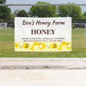 Bannière d'affichage personnalisée Bees Honey Farm (En situation)