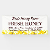 Bannière d'affichage personnalisée Bees Honey Farm (Horizontal)