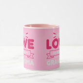 Bannière d'amour rose moderne Mug de café typograp (Centre)