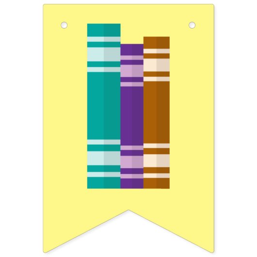 Bannière d'angle de lecture violet et jaune (Premier drapeau)