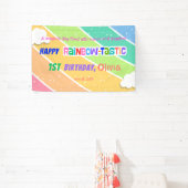 Bannière d'anniversaire 1ère année Arc-en-ciel Col (Insitu)