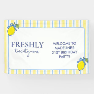 Bannière d'anniversaire 21 ans Trendy Lemon Freshl