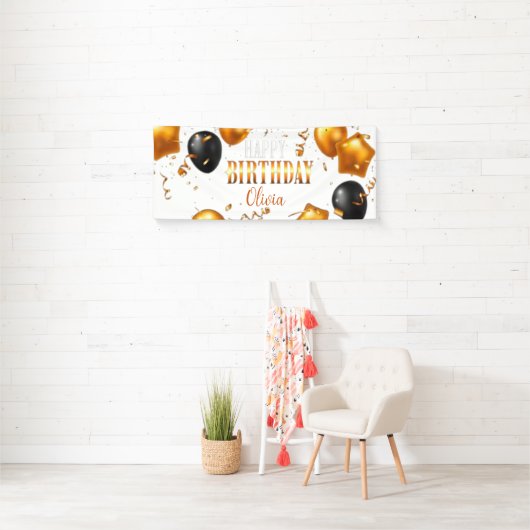 Bannière d'anniversaire 3 personnalisable (En situation)