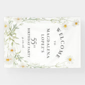 Bannière d'anniversaire 55 ans Avril Fleur de nais (Horizontal)