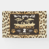 Bannière d'anniversaire à motif léopard (Horizontal)