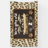 Bannière d'anniversaire à motif léopard (Vertical)