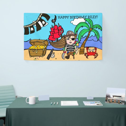 Bannière d'anniversaire à thème Pirate (Salon professionnel)