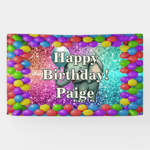 Bannière d'anniversaire avec personnage personnali