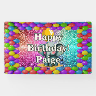 Bannière d'anniversaire avec personnage personnali