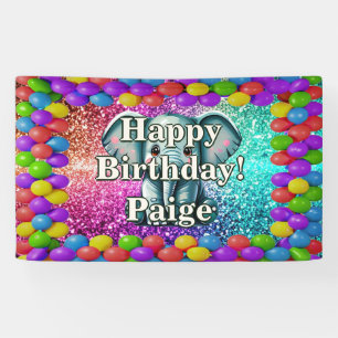 Bannière d'anniversaire avec personnage personnali