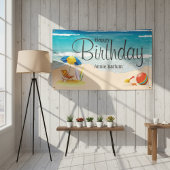 Bannière d'anniversaire "Beach Bliss"