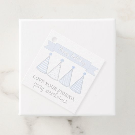 Bannière d'anniversaire bleue Chapeau Étiquette de (En situation)