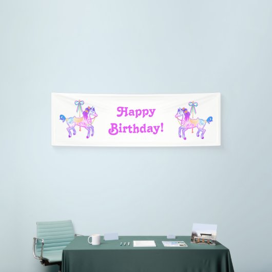 Bannière d'anniversaire Carousel Pony (Salon professionnel)