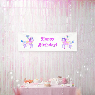 Bannière d'anniversaire Carousel Pony