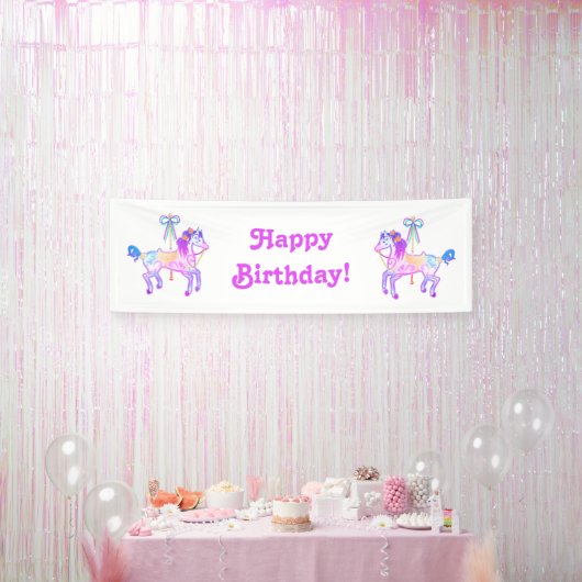 Bannière d'anniversaire Carousel Pony (Fête)