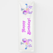 Bannière d'anniversaire Carousel Pony (Vertical)
