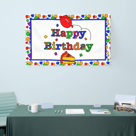 Bannière d'anniversaire colorée (Salon professionnel)