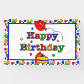Bannière d'anniversaire colorée (Horizontal)