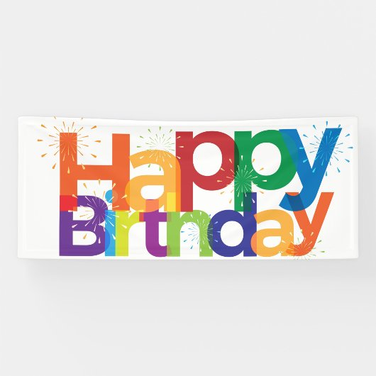 Bannière d'anniversaire colorée et joyeuse 