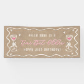 Bannière d'anniversaire couleur Kraft 'Un peu plus (Horizontal)