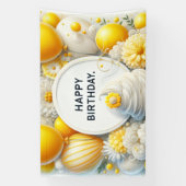 bannière d'anniversaire cupcake et ballon (Verticale)
