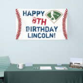 Bannière d'anniversaire de baseball personnalisée (Salon professionnel)