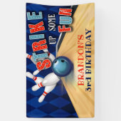 Bannière d'anniversaire de bowling - garçon (Vertical)