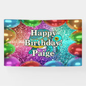 Bannière d'anniversaire de caractère personnalisé (Horizontal)